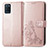 Leather Case Stands Flip Flowers Cover Holder for Realme V11 5G Rose Gold