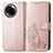 Leather Case Stands Flip Flowers Cover Holder for Realme V50 5G Rose Gold