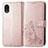 Leather Case Stands Flip Flowers Cover Holder for Samsung Galaxy A03 Core Pink