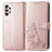 Leather Case Stands Flip Flowers Cover Holder for Samsung Galaxy A13 4G Pink