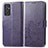 Leather Case Stands Flip Flowers Cover Holder for Samsung Galaxy A15 4G Purple