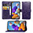 Leather Case Stands Flip Flowers Cover Holder for Samsung Galaxy A21s