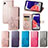 Leather Case Stands Flip Flowers Cover Holder for Samsung Galaxy A22 5G SC-56B