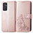 Leather Case Stands Flip Flowers Cover Holder for Samsung Galaxy A24 4G Pink