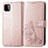 Leather Case Stands Flip Flowers Cover Holder for Samsung Galaxy F42 5G Pink