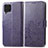 Leather Case Stands Flip Flowers Cover Holder for Samsung Galaxy F62 5G Purple
