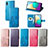 Leather Case Stands Flip Flowers Cover Holder for Samsung Galaxy M02