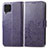 Leather Case Stands Flip Flowers Cover Holder for Samsung Galaxy M62 4G Purple