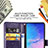 Leather Case Stands Flip Flowers Cover Holder for Samsung Galaxy M80S