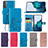 Leather Case Stands Flip Flowers Cover Holder for Samsung Galaxy S22 5G