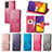 Leather Case Stands Flip Flowers Cover Holder for Samsung Galaxy S23 FE 5G