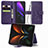 Leather Case Stands Flip Flowers Cover Holder for Samsung Galaxy Z Fold3 5G