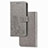 Leather Case Stands Flip Flowers Cover Holder for Samsung Galaxy Z Fold3 5G Gray