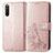 Leather Case Stands Flip Flowers Cover Holder for Sony Xperia 10 III Lite Pink