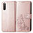 Leather Case Stands Flip Flowers Cover Holder for Sony Xperia 10 III SOG04 Pink