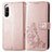 Leather Case Stands Flip Flowers Cover Holder for Sony Xperia 10 IV SO-52C Pink