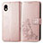 Leather Case Stands Flip Flowers Cover Holder for Sony Xperia Ace III SOG08 Pink