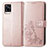 Leather Case Stands Flip Flowers Cover Holder for Vivo V20 (2021) Pink