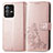 Leather Case Stands Flip Flowers Cover Holder for Vivo V23 Pro 5G Pink