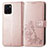 Leather Case Stands Flip Flowers Cover Holder for Vivo Y01 Pink