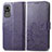 Leather Case Stands Flip Flowers Cover Holder for Xiaomi Civi 1S 5G Purple