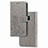 Leather Case Stands Flip Flowers Cover Holder for Xiaomi Mi 10i 5G Gray