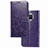 Leather Case Stands Flip Flowers Cover Holder for Xiaomi Mi 10i 5G Purple