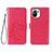 Leather Case Stands Flip Flowers Cover Holder for Xiaomi Mi 11 Lite 4G