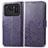 Leather Case Stands Flip Flowers Cover Holder for Xiaomi Mi 11 Ultra 5G Purple