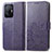 Leather Case Stands Flip Flowers Cover Holder for Xiaomi Mi 11T 5G Purple