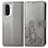 Leather Case Stands Flip Flowers Cover Holder for Xiaomi Mi 11X 5G Gray