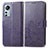 Leather Case Stands Flip Flowers Cover Holder for Xiaomi Mi 12 5G Purple