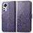 Leather Case Stands Flip Flowers Cover Holder for Xiaomi Mi 12S Pro 5G Purple