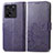 Leather Case Stands Flip Flowers Cover Holder for Xiaomi Mi 13T 5G Purple