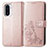 Leather Case Stands Flip Flowers Cover Holder for Xiaomi Poco F3 5G Pink