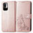Leather Case Stands Flip Flowers Cover Holder for Xiaomi POCO M3 Pro 5G Pink