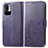 Leather Case Stands Flip Flowers Cover Holder for Xiaomi POCO M3 Pro 5G Purple