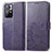 Leather Case Stands Flip Flowers Cover Holder for Xiaomi Poco M4 Pro 5G Purple