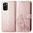 Leather Case Stands Flip Flowers Cover Holder for Xiaomi Poco M5S Pink