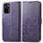 Leather Case Stands Flip Flowers Cover Holder for Xiaomi Poco M5S Purple