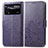 Leather Case Stands Flip Flowers Cover Holder for Xiaomi Poco X4 Pro 5G Purple