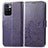 Leather Case Stands Flip Flowers Cover Holder for Xiaomi Redmi 10 (2022) Purple