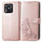 Leather Case Stands Flip Flowers Cover Holder for Xiaomi Redmi 10 Power Pink