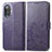 Leather Case Stands Flip Flowers Cover Holder for Xiaomi Redmi K40 Gaming 5G Purple