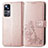 Leather Case Stands Flip Flowers Cover Holder for Xiaomi Redmi K50 Ultra 5G Pink