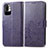 Leather Case Stands Flip Flowers Cover Holder for Xiaomi Redmi Note 10 JE 5G Purple