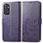 Leather Case Stands Flip Flowers Cover Holder for Xiaomi Redmi Note 11 Pro 4G Purple