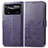 Leather Case Stands Flip Flowers Cover Holder for Xiaomi Redmi Note 11E Pro 5G Purple