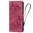 Leather Case Stands Flip Flowers Cover Holder HF2 for Huawei Honor X6a Red