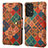 Leather Case Stands Flip Flowers Cover Holder MT1 for Samsung Galaxy A53 5G Colorful